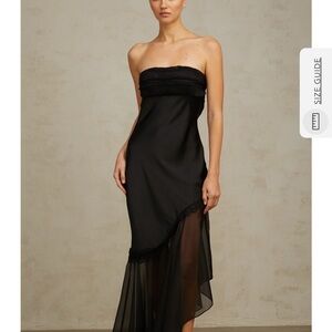 Elegant Black Strapless Dress